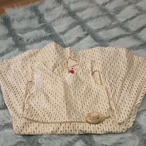 Speechless Cream and Gold Dress with Floral Detail